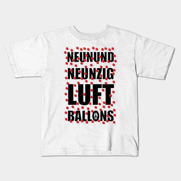 99 Red Balloons Kids T-Shirt by Wayne Brant Images